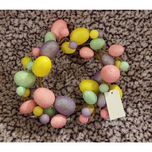 Bath & Body Works Muticolor Easter Eggs 3 Wick Candle Ring Holder